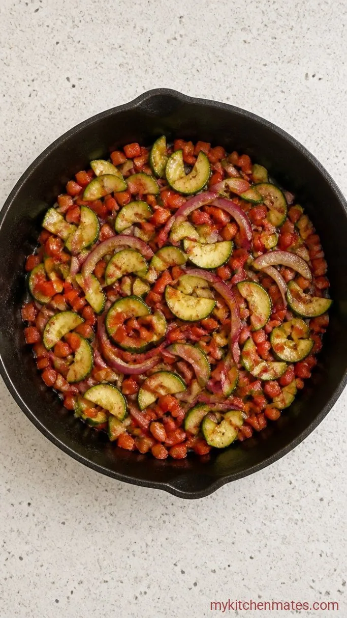 20-Minute Veggie-Packed Frittata Step 2: Sauté the Vegetables