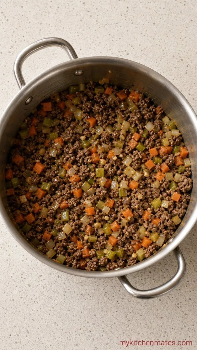 Hearty Hamburger Potato Soup (One-Pot, 45 Minutes) Step 2: Sauté the Veggies