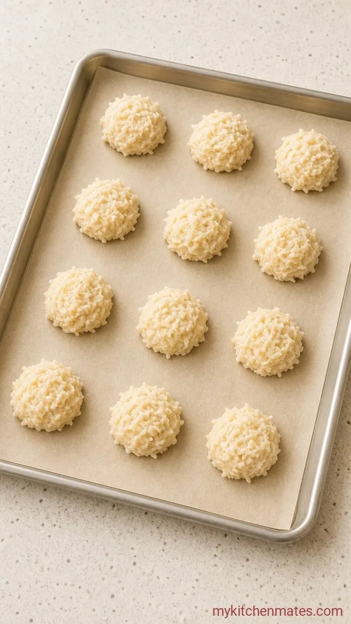 4-Ingredient Gluten Free Coconut Macaroons Step 2: Scoop the Macaroons