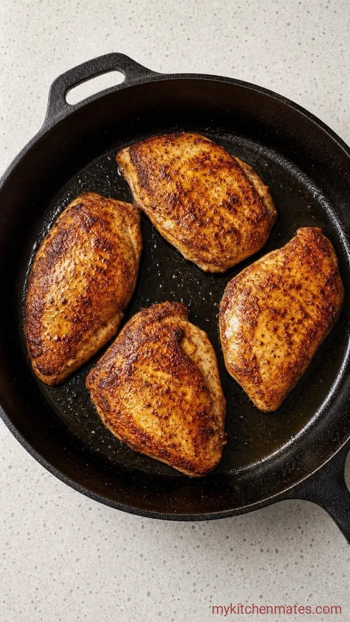 Juicy Stove Top Chicken Breasts in 25 Minutes Step 2: Sear Both Sides