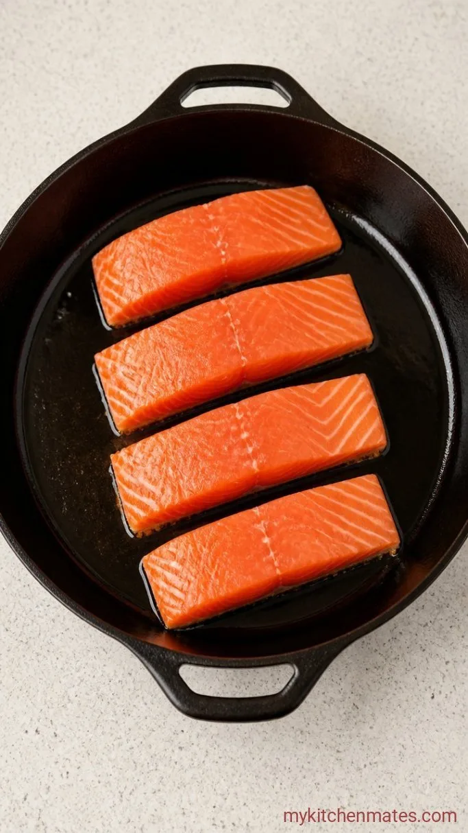 Crispy-Skin Cast Iron Salmon (20 Minutes) Step 2: Sear Skin-Side Down