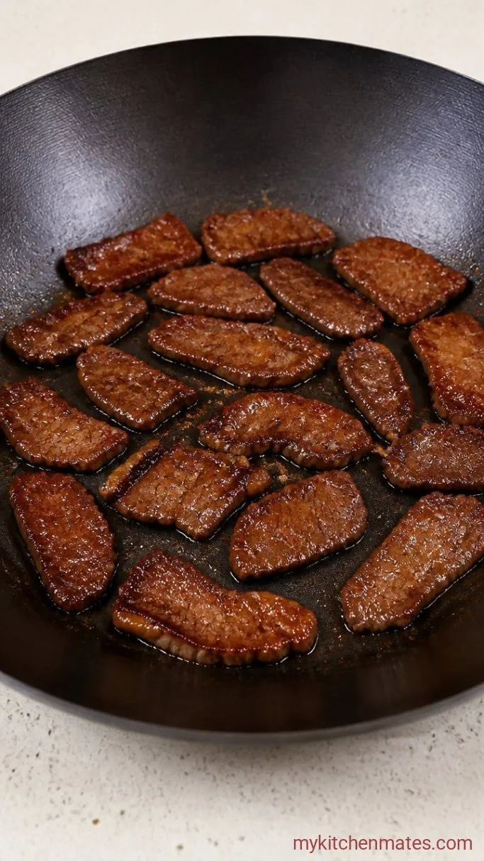 25-Minute Korean Beef Noodles Step 2: Sear the Beef