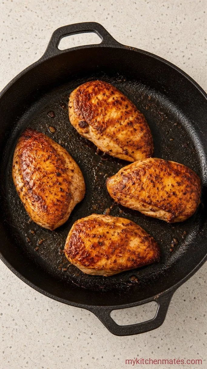 Juicy Lemon Herb Marinated Chicken Breasts Step 2: Sear the Chicken