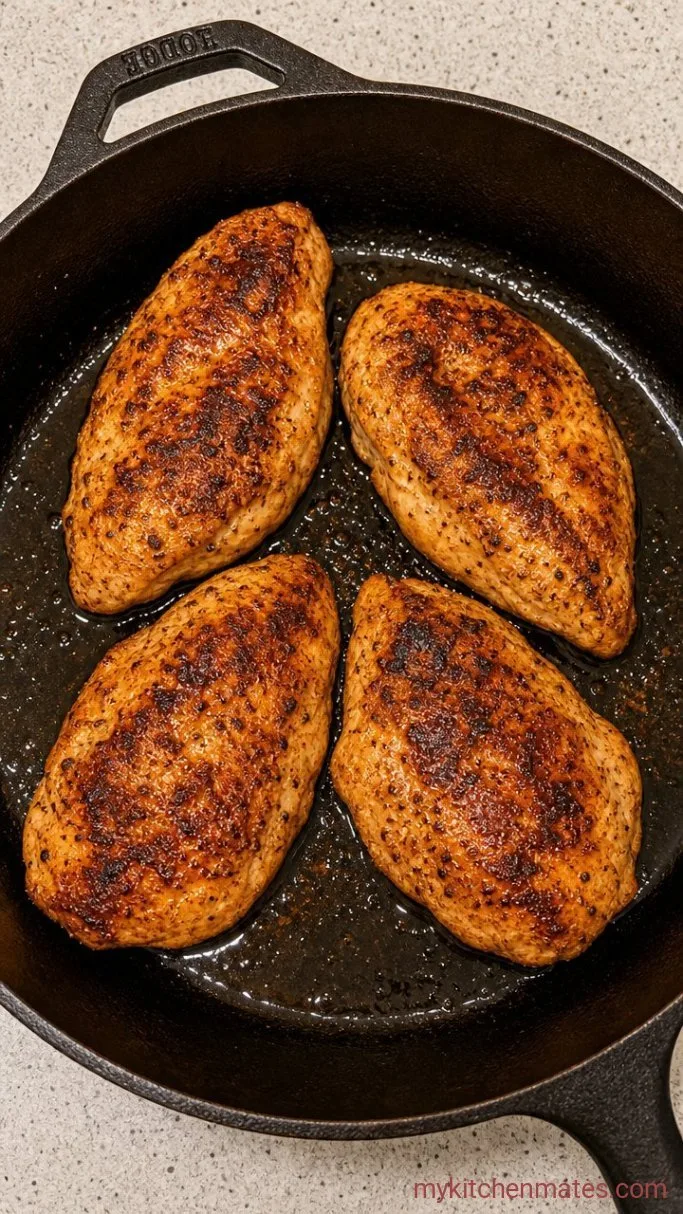 20-Minute Spicy Chicken Breast Step 2: Sear the Chicken