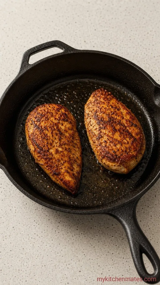 Juicy Low-Sodium Chicken Breast (Ready in 25 Minutes) Step 2: Sear the Chicken