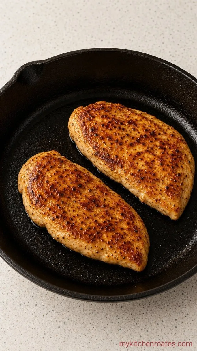 30-Minute Chicken Caesar Salad Step 2: Sear the Chicken