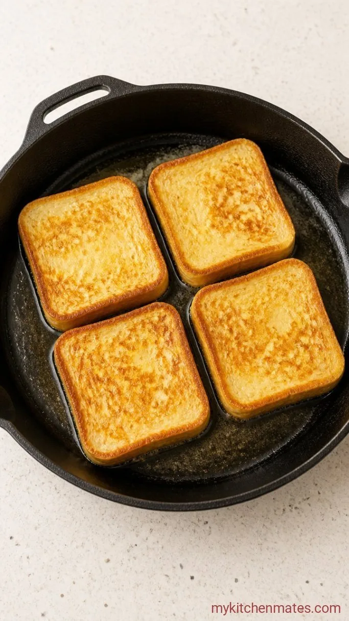 15-Minute Keto French Toast Step 2: Sear the French Toast