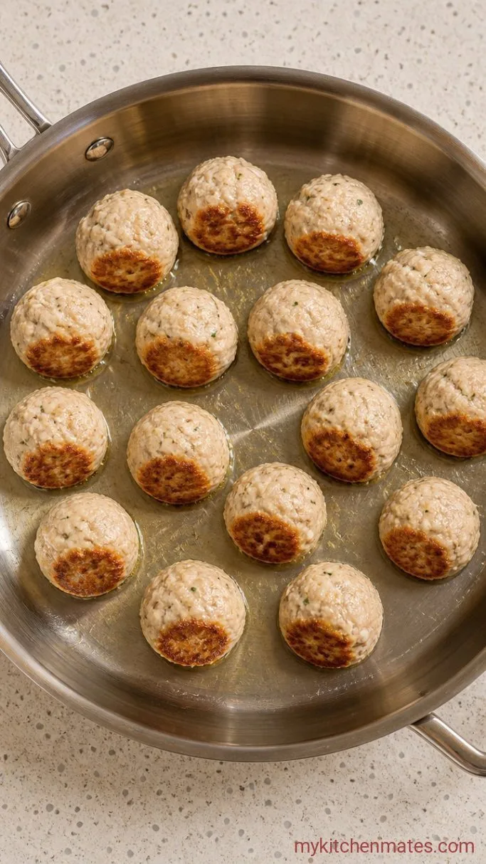 Step 2: Sear the Meatballs