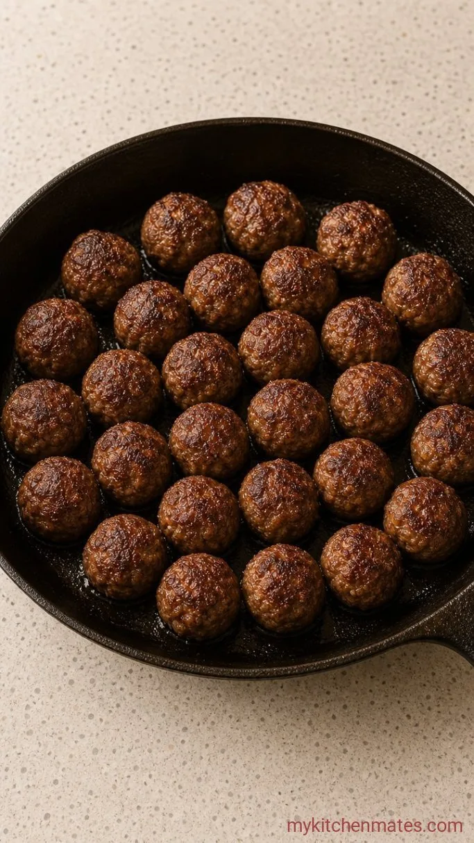 Step 2: Sear the Meatballs