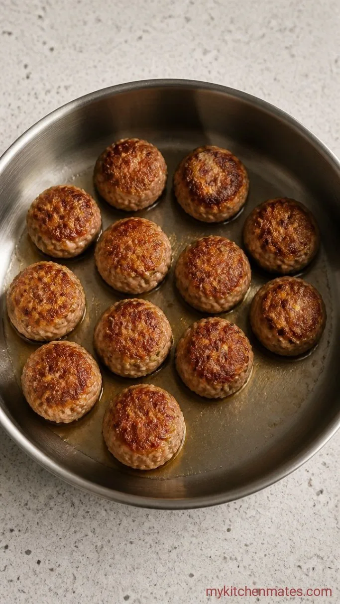 Step 2: Sear the Meatballs