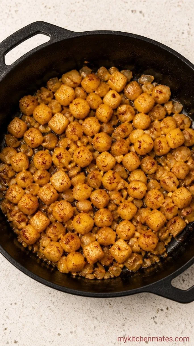 Crispy One-Pan Sausage and Potatoes Skillet Step 2: Sear the Potatoes and Aromatics