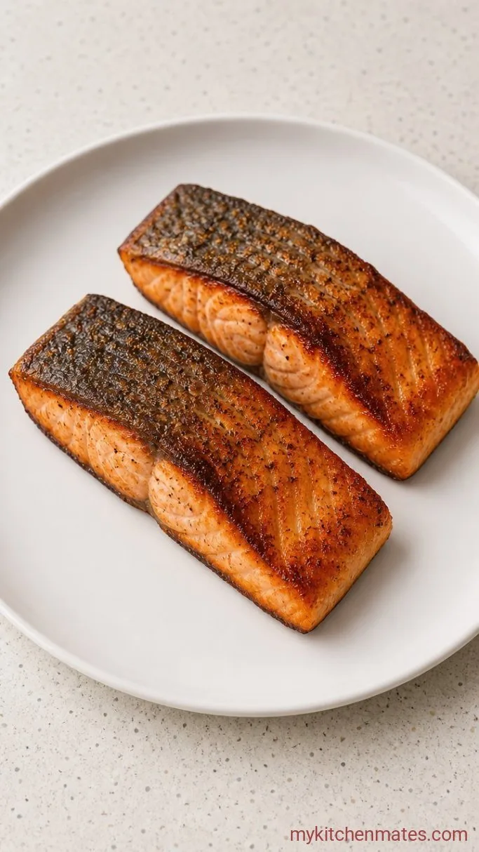 Quick Lemon Garlic Salmon with Herbed Couscous Step 2: Sear the Salmon