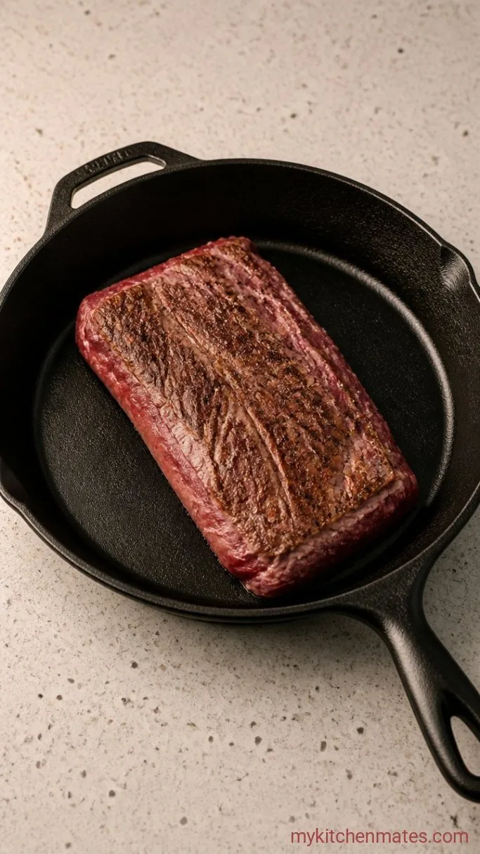 Steak Pasta Salad with Balsamic Vinaigrette Step 2: Sear the Steak
