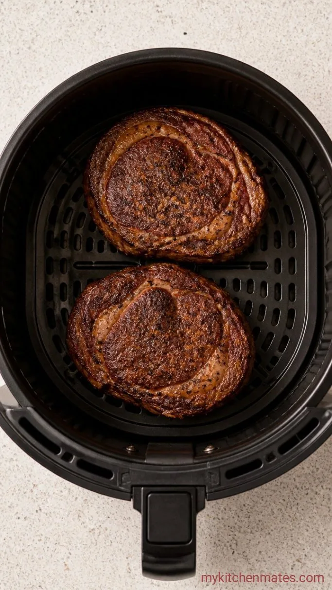 Quick Air Fryer Ribeye Steak, Juicy Every Time Step 2: Sear the Steaks