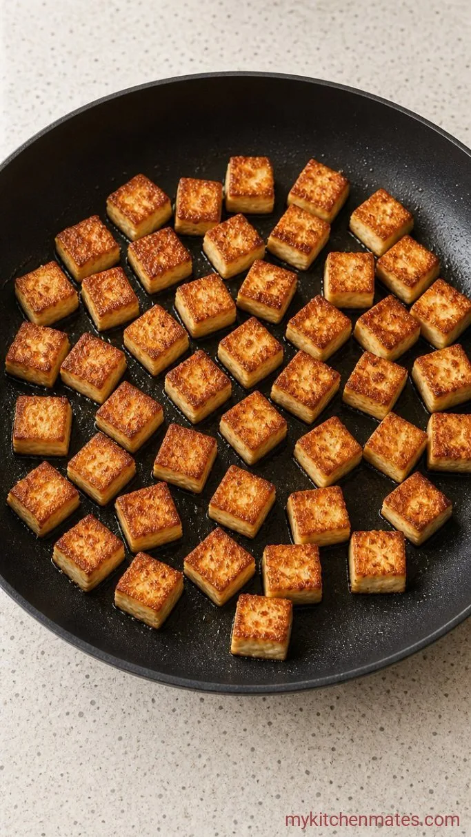 Sticky Peanut Butter Tofu (20 Minutes) Step 2: Sear the Tofu