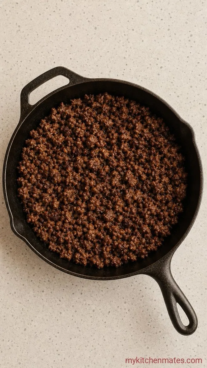 30-Minute Loaded Burger Bowls Step 2: Season and Sear the Beef