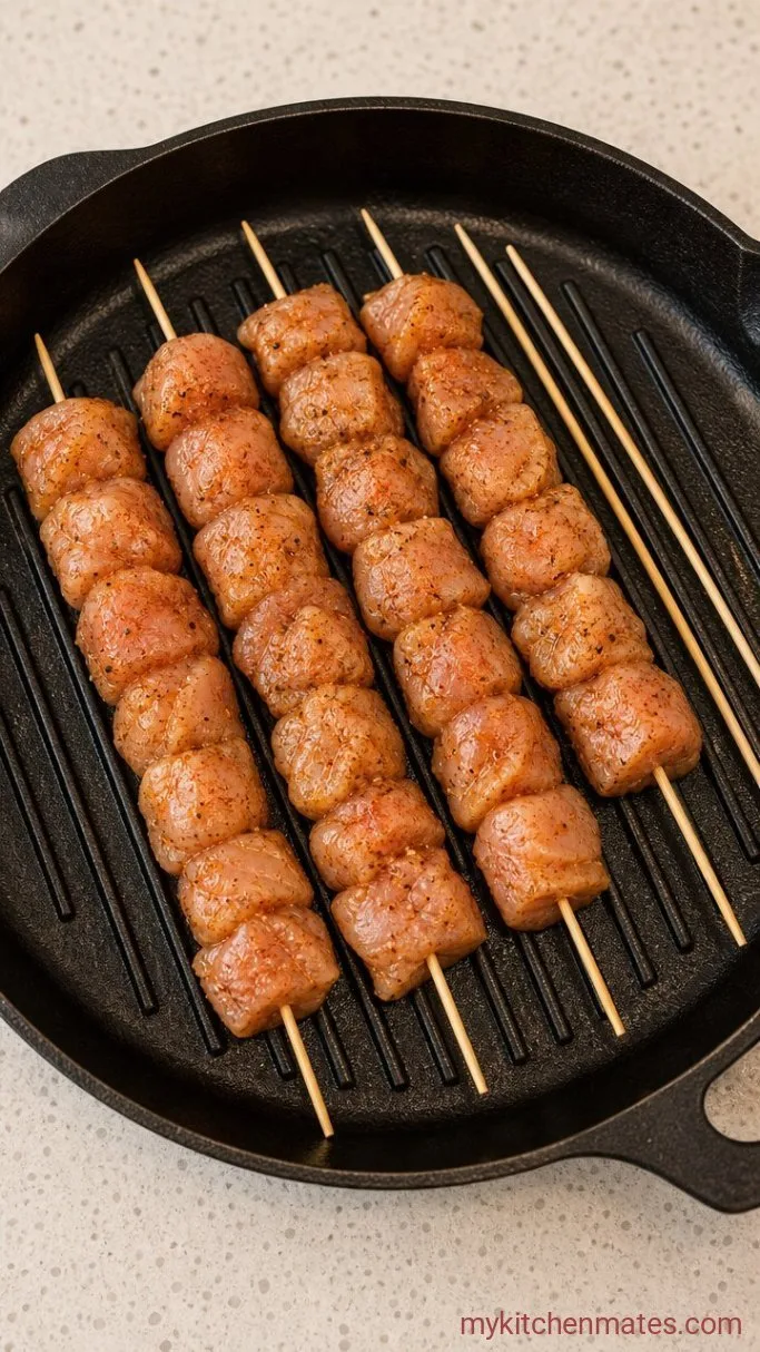 Sticky BBQ Chicken Skewers (Ready in 30 Minutes) Step 2: Season and Thread the Chicken