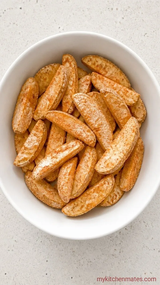 Extra Crispy Air Fryer Potato Wedges (Ready in Under 30 Minutes) Step 2: Season the Wedges