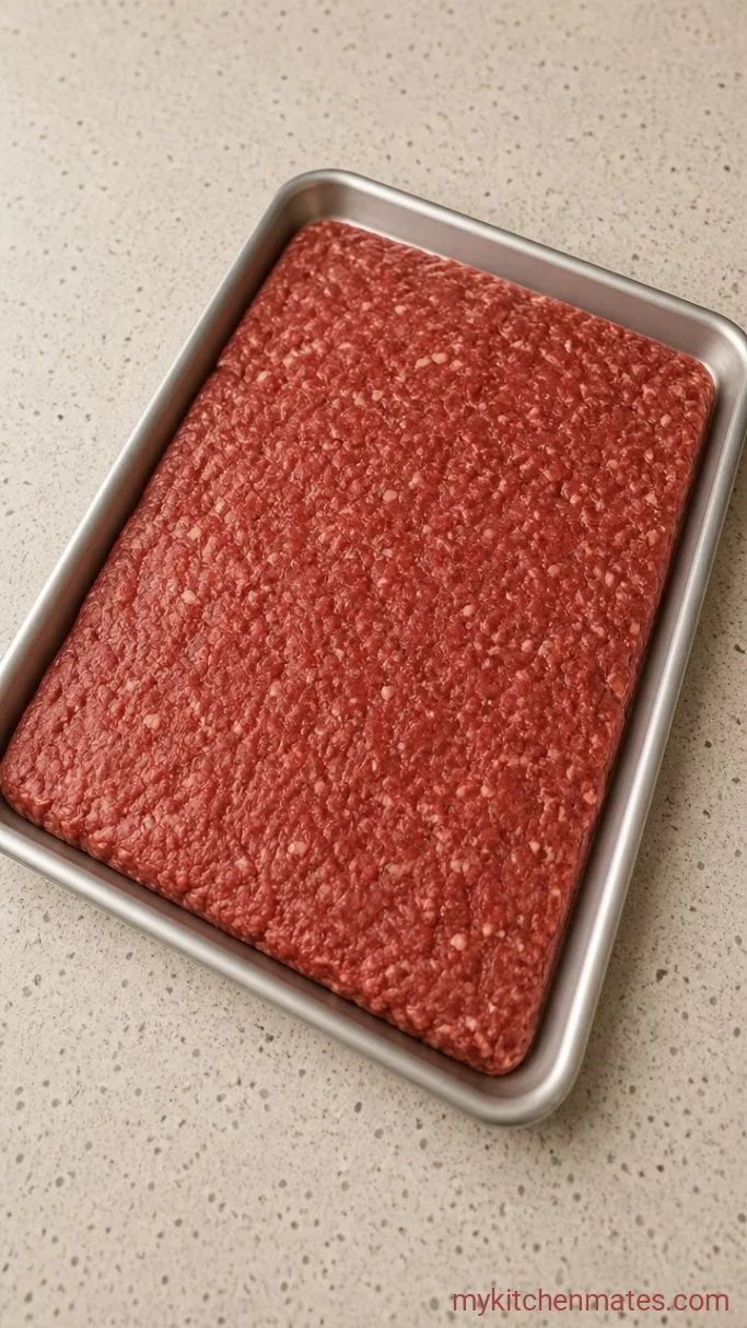 Quick Cheesy Cheeseburger Sliders Step 2: Shape and Bake the Patty