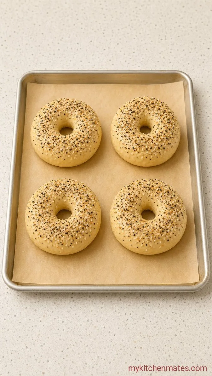Quick High Protein Bagels (No Yeast, No Boil) Step 2: Shape the Bagels