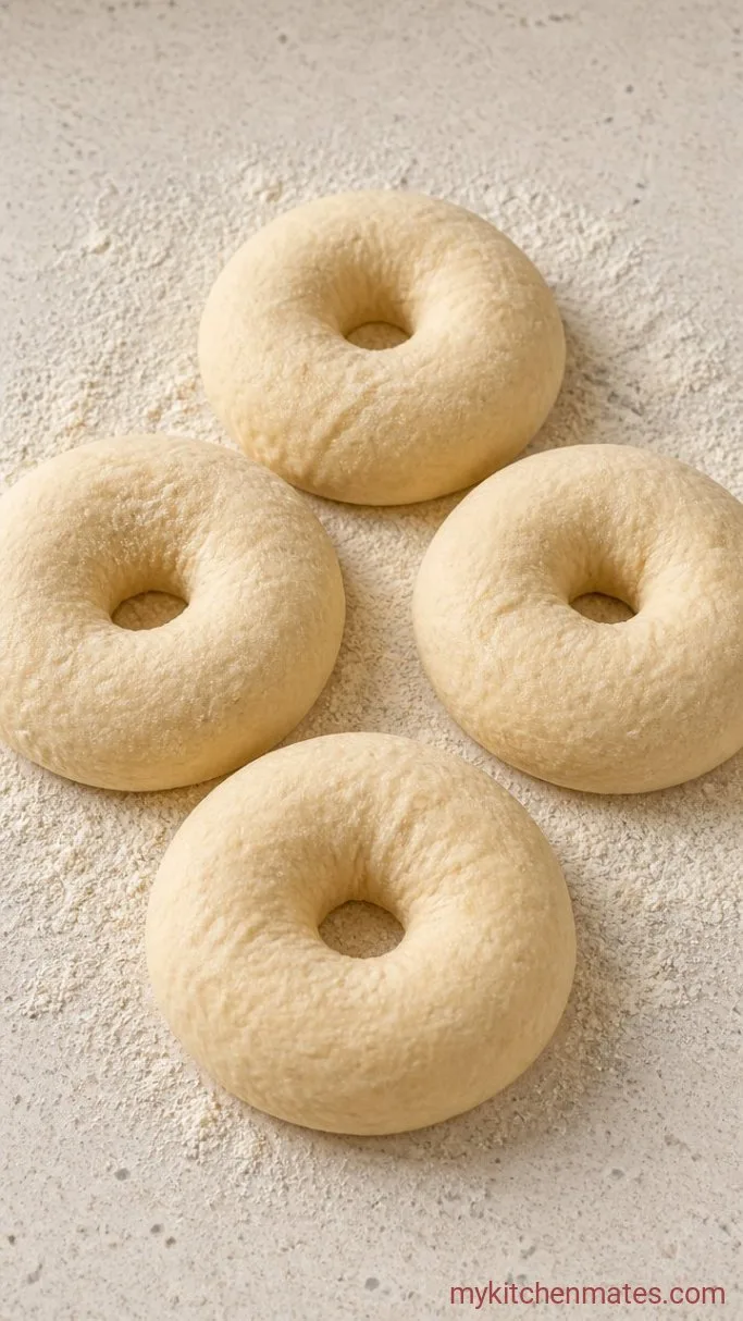 Quick 2-Ingredient Air Fryer Bagels Step 2: Shape the Bagels