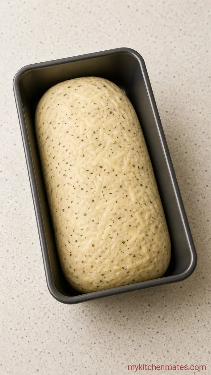 Fluffy Italian Herb and Cheese Bread (From Scratch) Step 2: Shape the Cheesy Herb Loaf