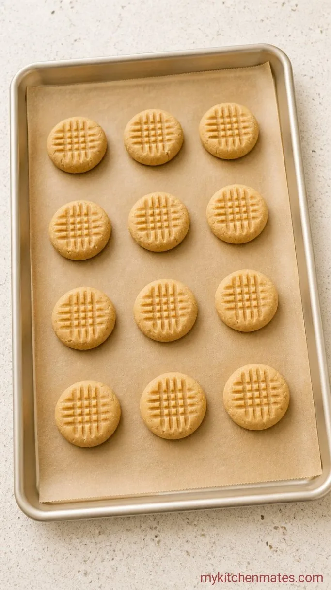3-Ingredient Natural Peanut Butter Cookies Step 2: Shape the Cookies