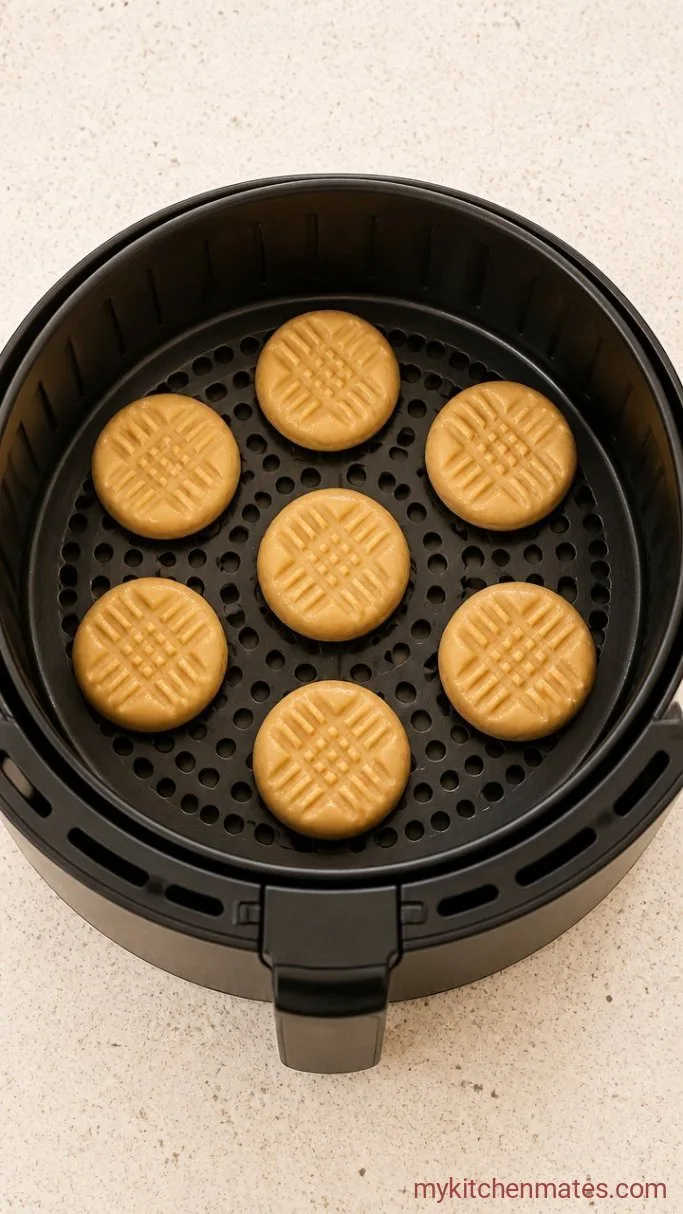 3-Ingredient Air Fryer Peanut Butter Cookies Step 2: Shape the Cookies