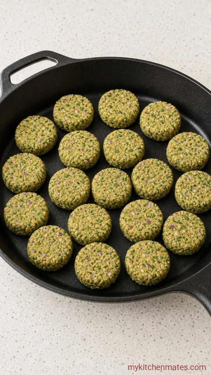 Classic Falafel Sandwich with Creamy Tahini Sauce Step 2: Shape the Falafel Patties