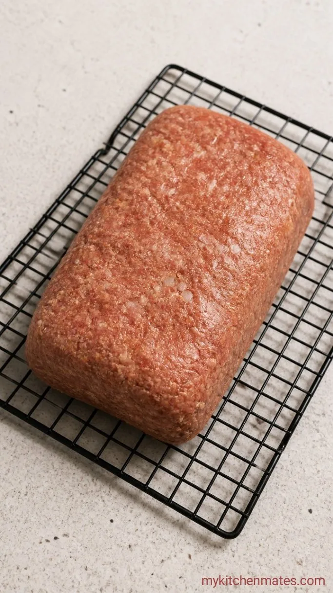 30-Minute Air Fryer Meatloaf Step 2: Shape the Loaf