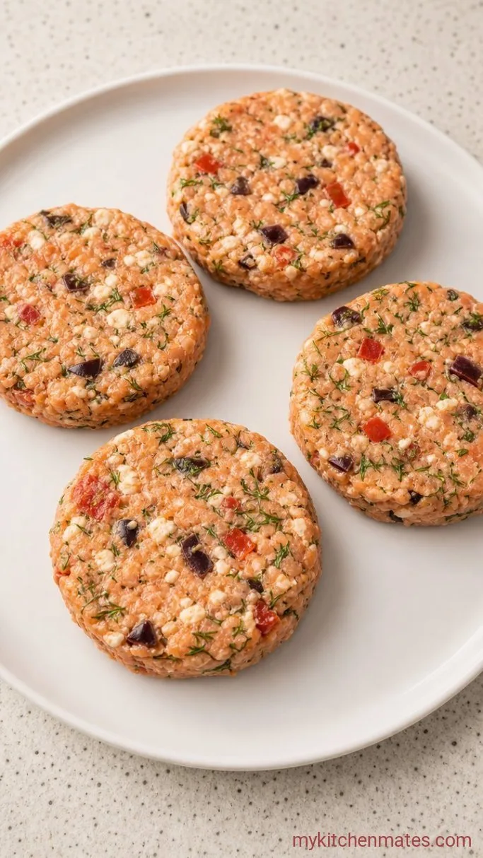 Crispy Mediterranean Salmon Patties Step 2: Shape the Patties