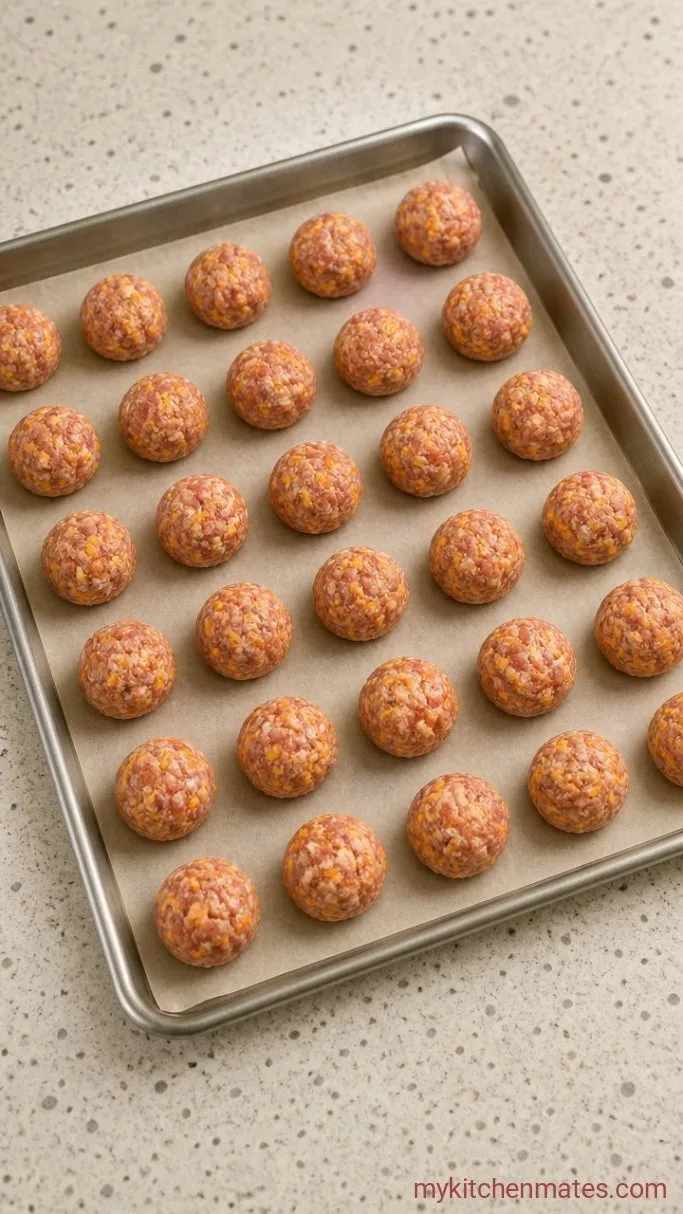 Step 2: Shape the Sausage Balls