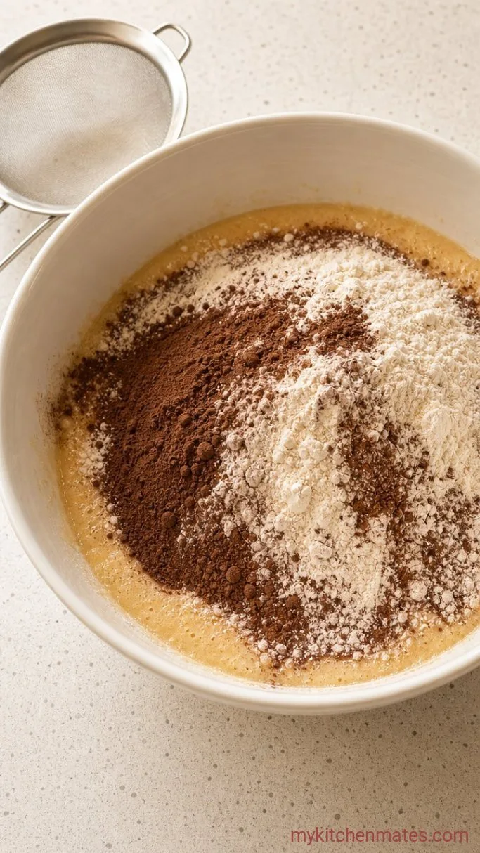 Step 2: Sift in the Dry Ingredients