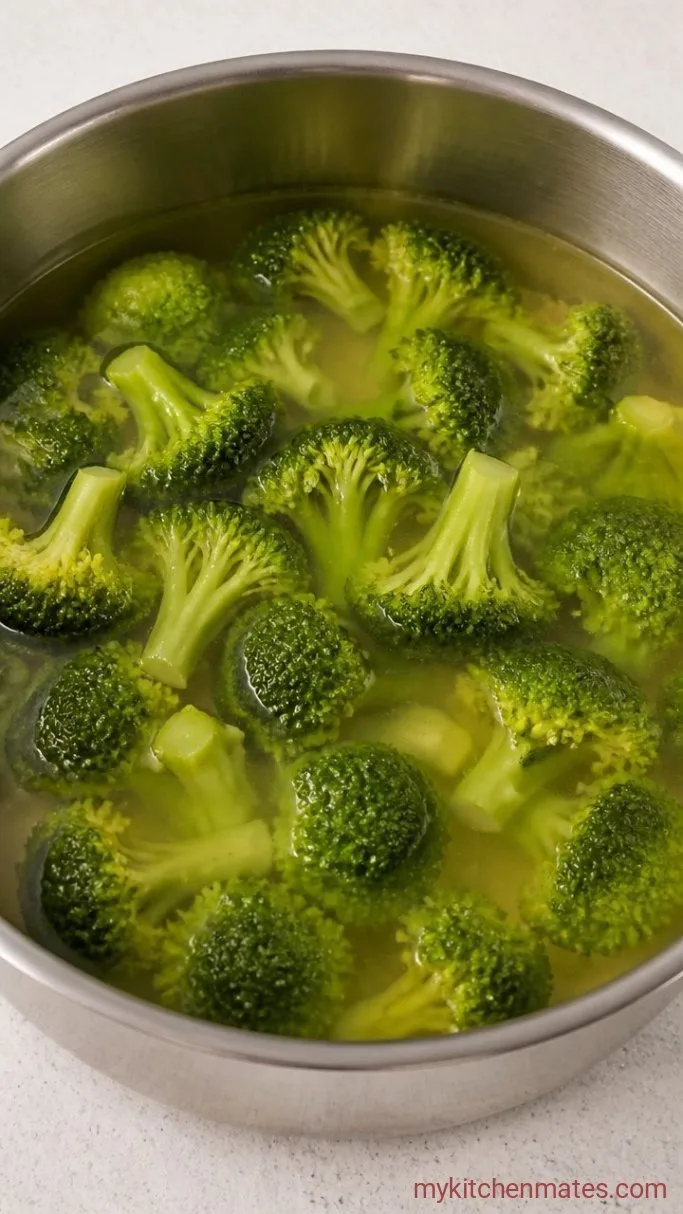 Creamy One-Pot Keto Broccoli Cheese Soup Step 2: Simmer the Broccoli