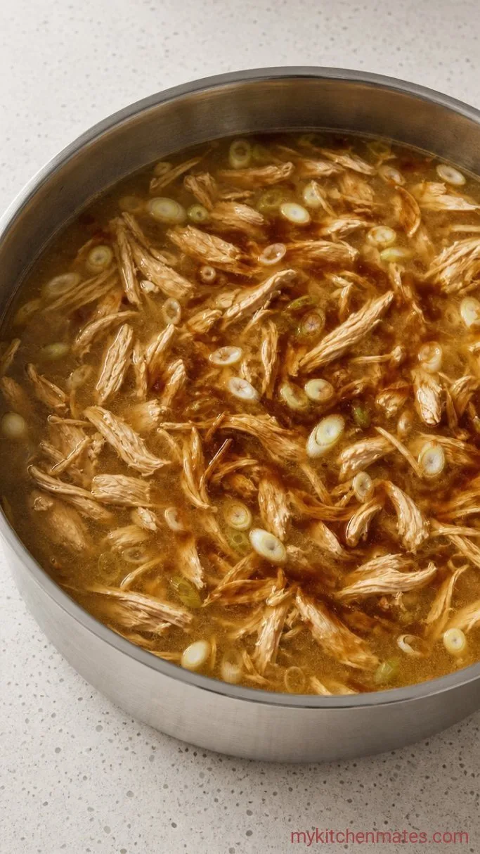 Step 2: Simmer the Broth and Chicken