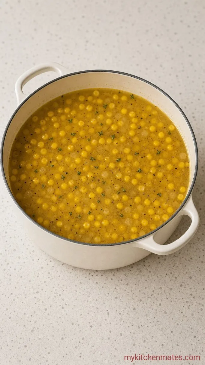 Quick Weeknight Chicken Corn Soup Step 2: Simmer the Broth