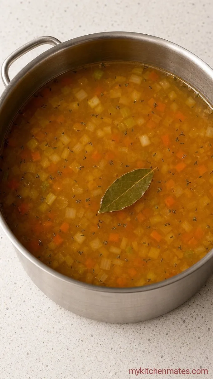 30-Minute Healthy Chicken Noodle Soup Step 2: Simmer the Broth