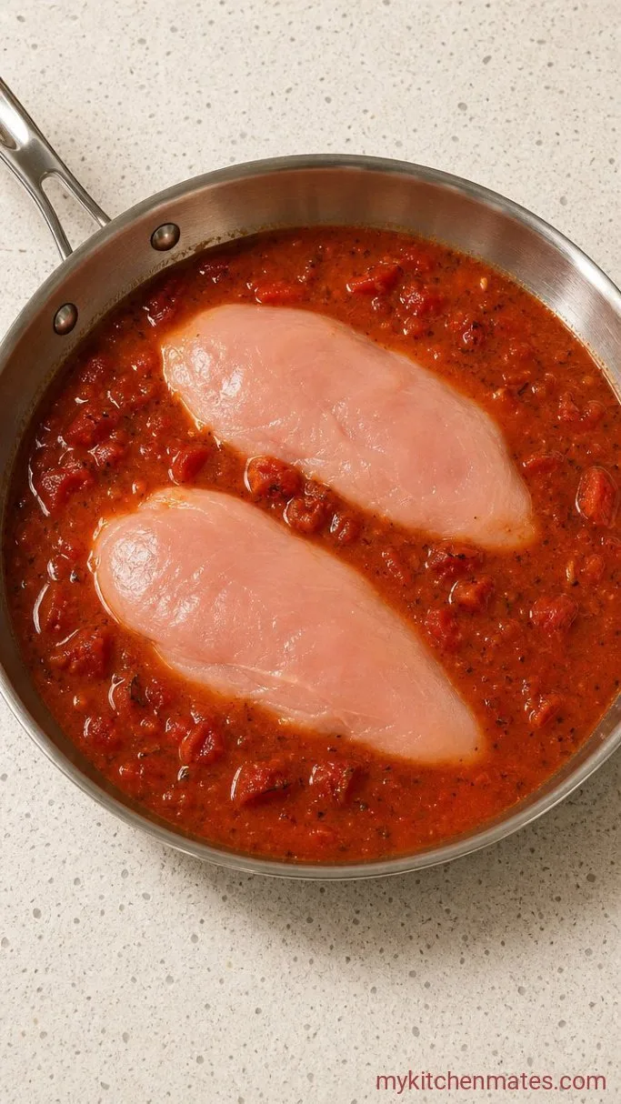 Step 2: Simmer the Chicken in the Sauce