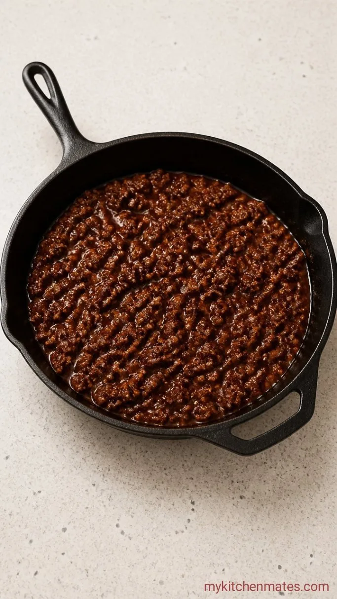 15-Minute Chili Cheese Burrito Step 2: Simmer the Chili Sauce