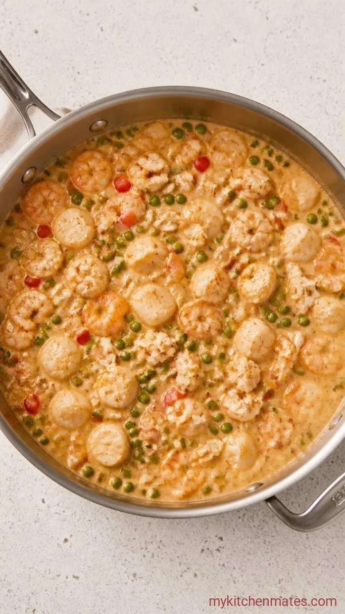 Step 2: Simmer the Creamy Seafood Filling