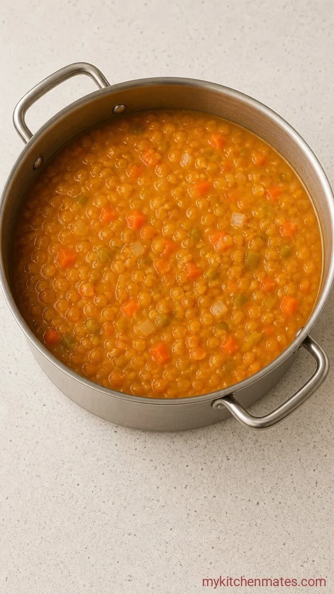 One-Pot Creamy Lemon Lentil Soup Step 2: Simmer the Lentils