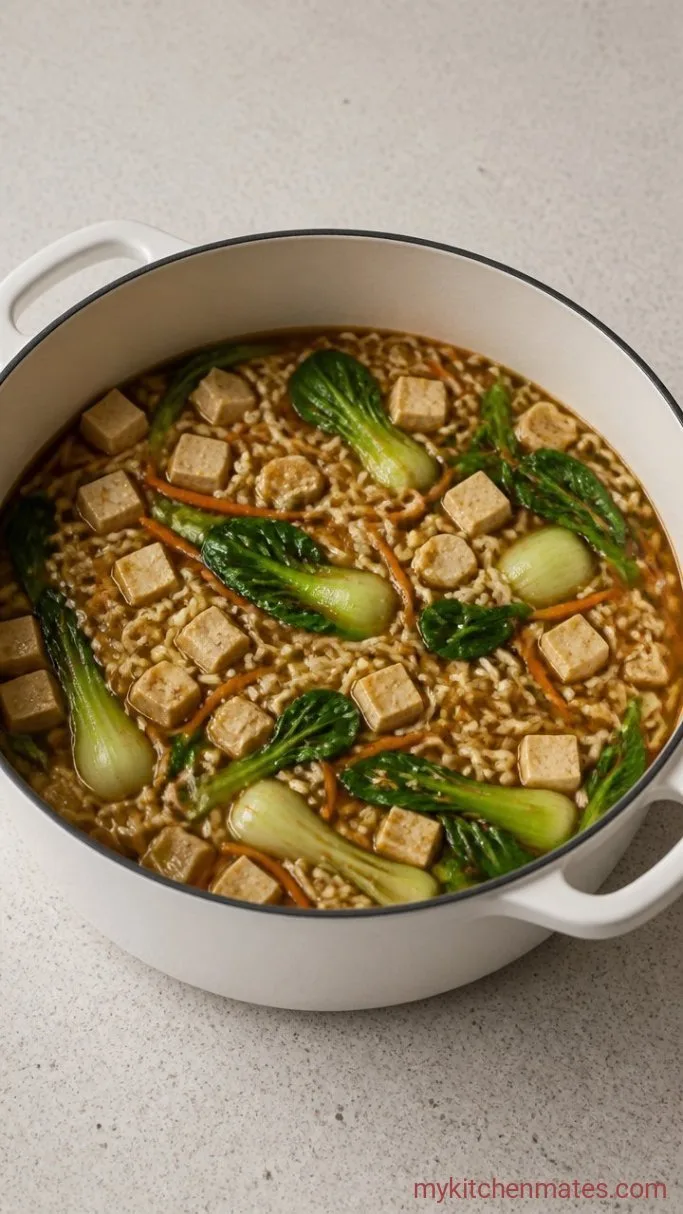 15-Minute Healthy Ramen Noodles Step 2: Simmer the Noodles and Vegetables