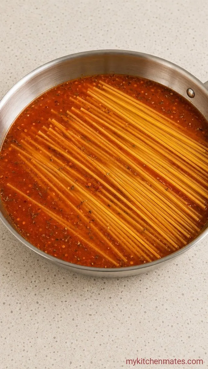 One-Pot Creamy Tomato Pasta Ready in 20 Minutes Step 2: Simmer the Pasta