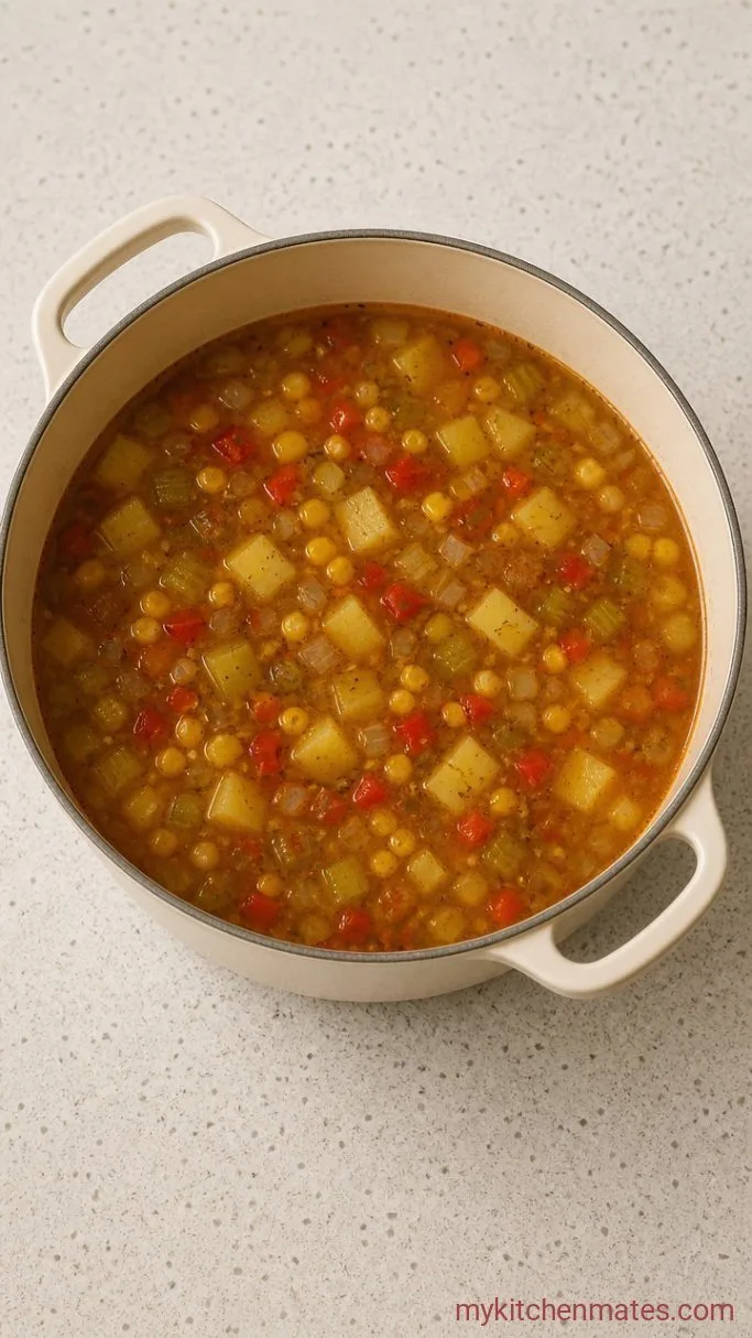 Creamy Vegan Corn Chowder (Ready in 30 Minutes) Step 2: Simmer the Potatoes