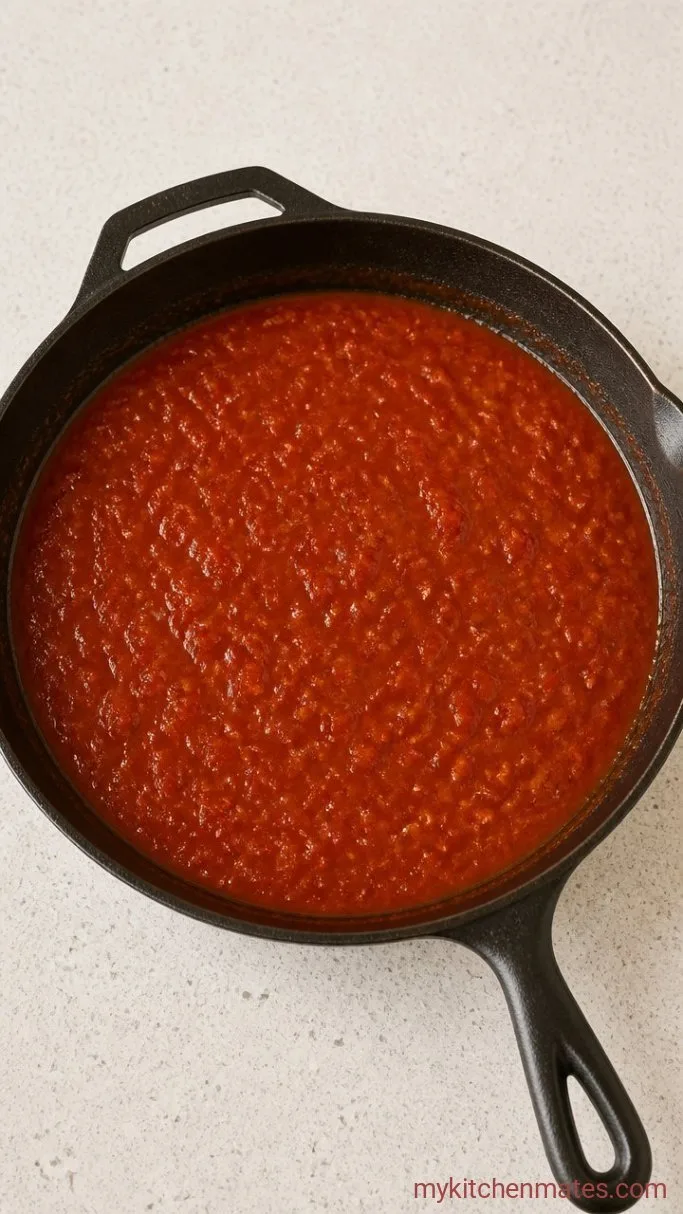 Crispy 20-Minute Authentic Mexican Chilaquiles Step 2: Simmer the Salsa