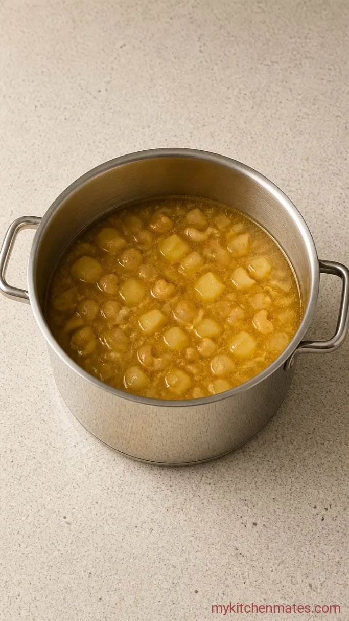 Creamy Vegan Broccoli Cheddar Soup (Ready in 35 Minutes) Step 2: Simmer the Soup Base