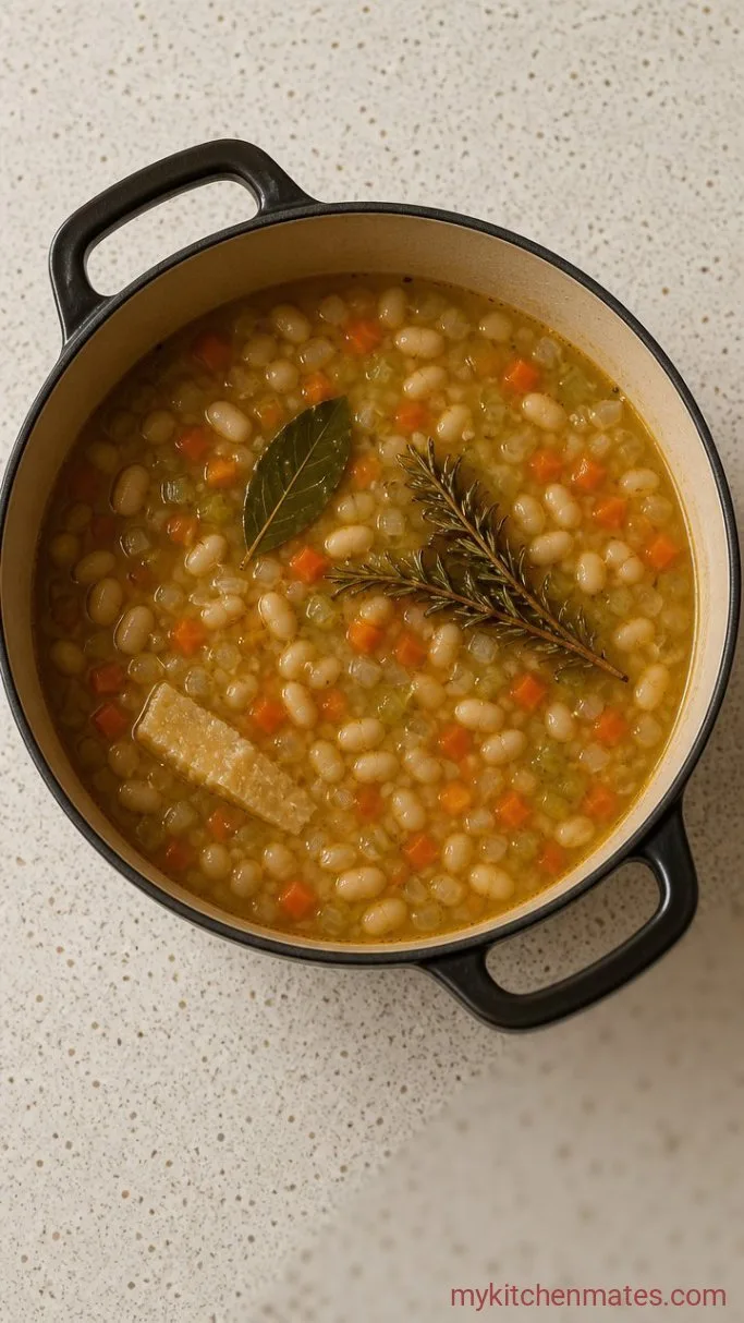 Creamy White Bean Soup (Ready in 30 Minutes) Step 2: Simmer the Soup