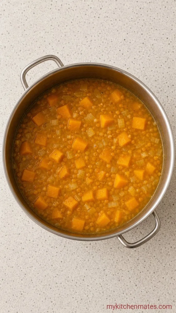 Step 2: Simmer the Squash and Lentils