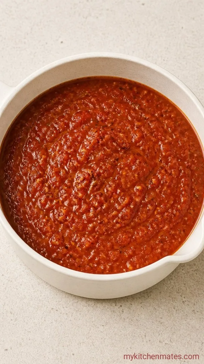 Creamy Dairy-Free Lasagna (No Soaking Required) Step 2: Simmer the Tomato Sauce