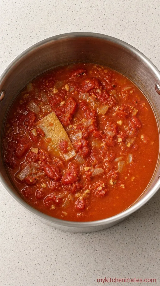 30-Minute Copycat Panera Tomato Soup Step 2: Simmer the Tomatoes